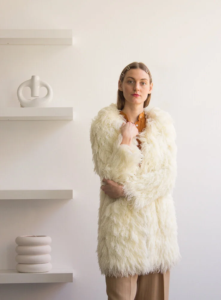 1970s Arissa Creme Knit Shag Jacket — Wayward Collection 1970s Arissa Creme Knit Shag Jacket — Wayward Collection
